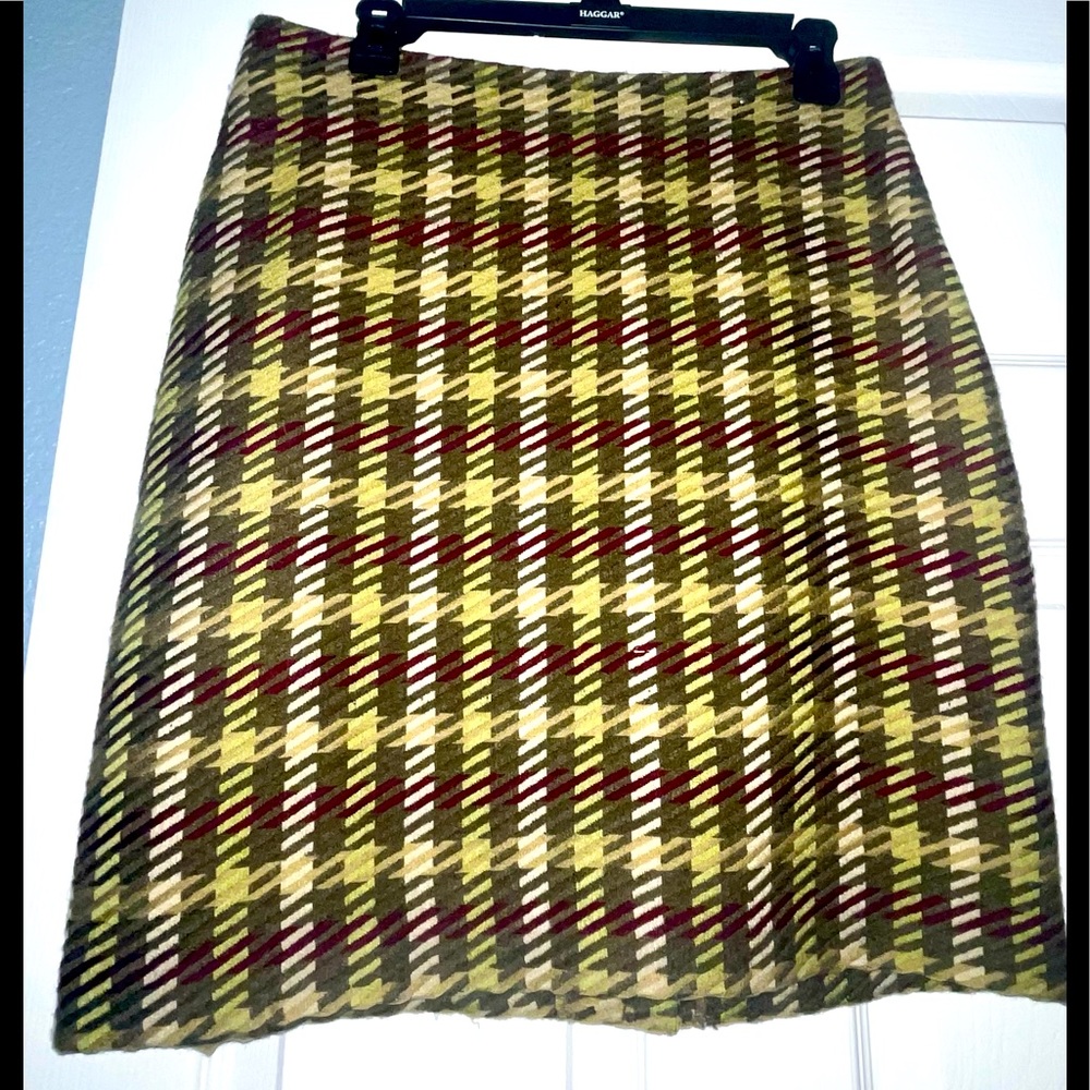 Geoffrey Beene Lined Plaid Skirt